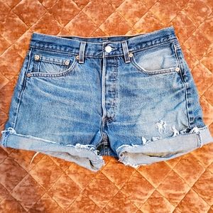 Levis Vintage High Waisted Jean Shorts